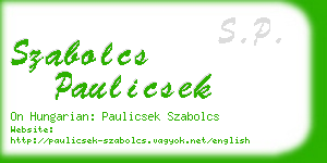 szabolcs paulicsek business card